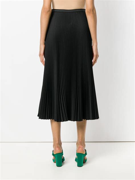 green prada skirt|Prada pleated midi skirt.